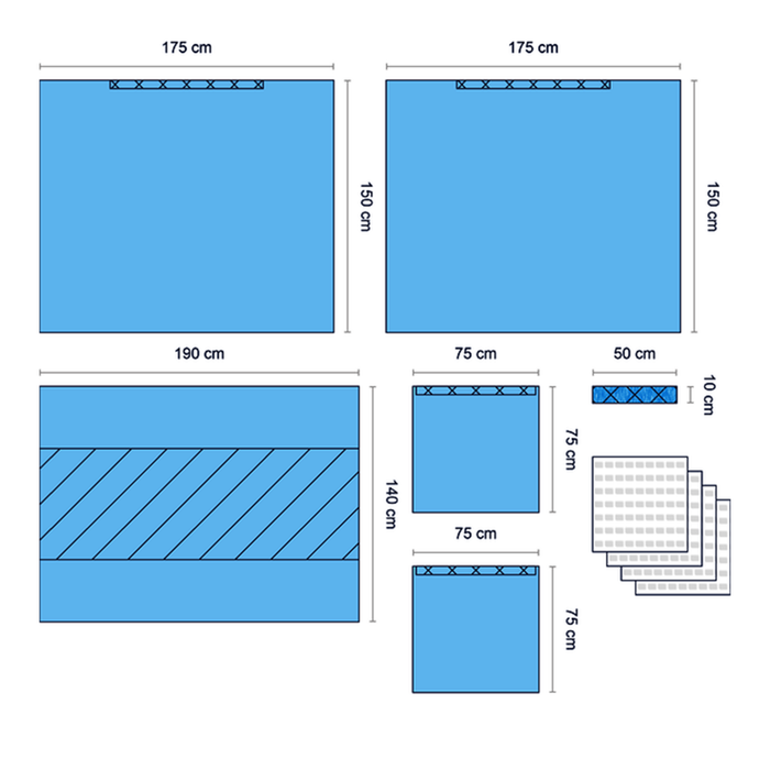 365 Standard Universal Surgical Drape Set - Pack of 14