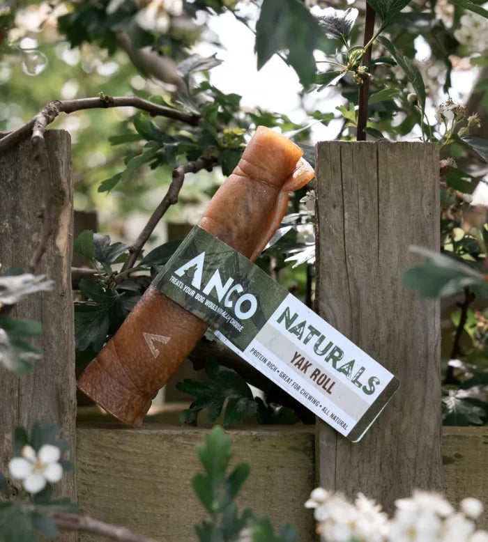 Anco Naturals Yak Hide Medium Roll Dog Chew
