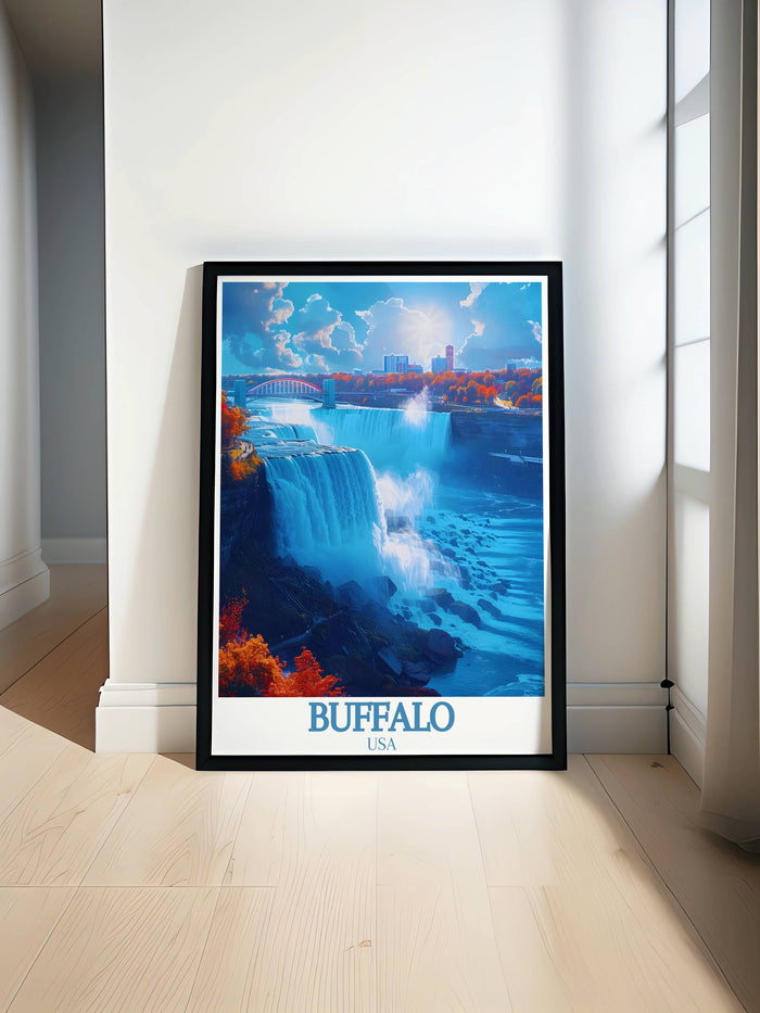Buffalo   Travel Posters - Niangara Falls  Home Decor - USA  Living Room Decor
