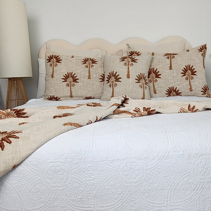 Dune Palm Tree Cushion Cover