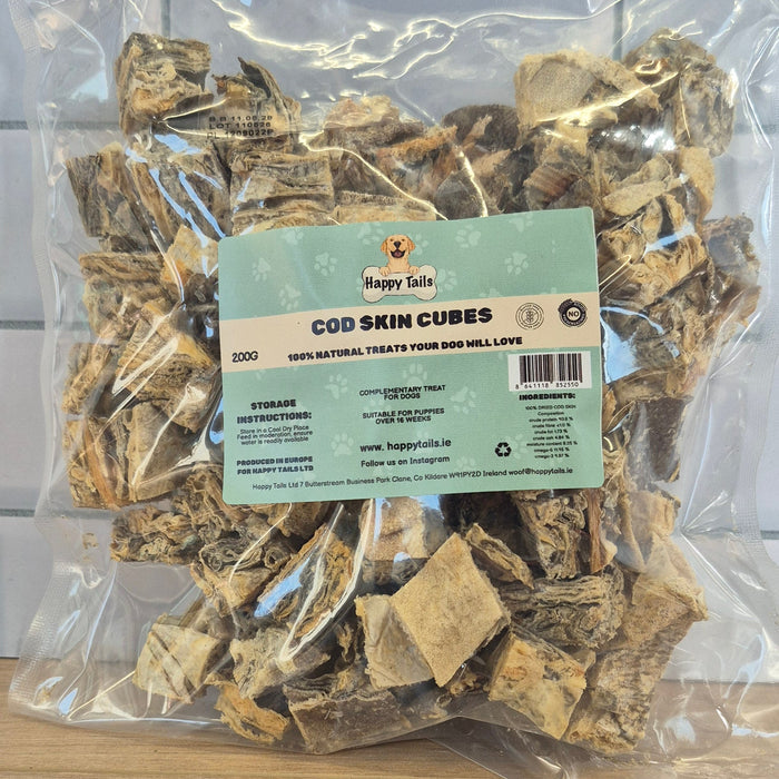 Happy Tails Cod Skin Cube Dog Chew