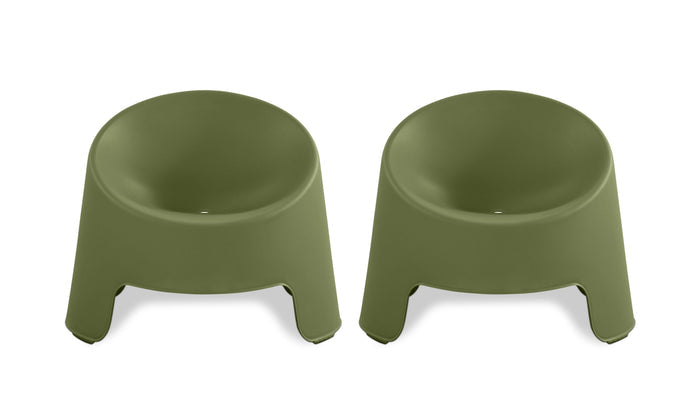 Inner Circle Outdoor Lounge Chair (Set of Two), Matcha