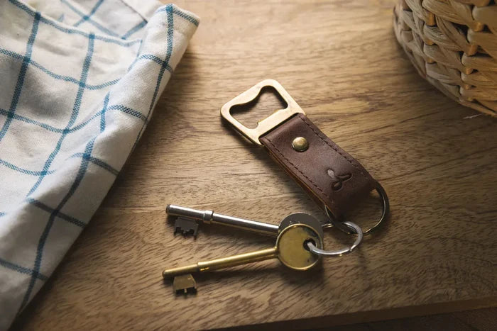 Snakehive Accessories Leather Bottle Opener Vintage Leather Bottle Opener | Leather Accessories