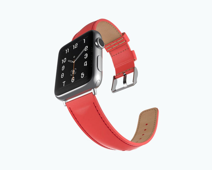 Poppy Red / (38 / 40 / 41mm) / Rose Gold