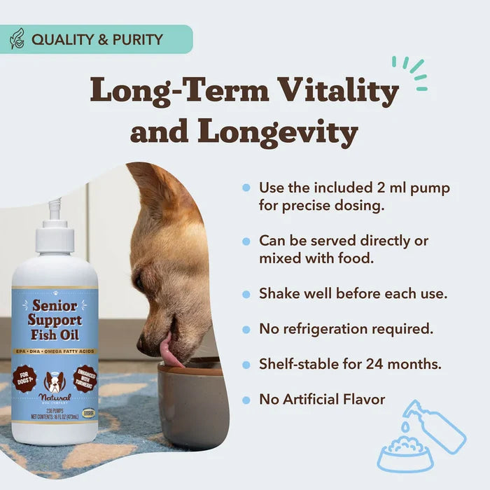 Natural Dog Company Senior Support Fish Oil Dog Supplement