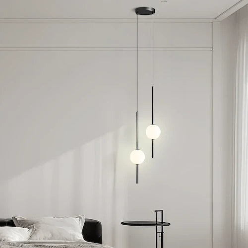 black 2 heads A Pendant Light — product view 1