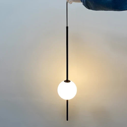 black 1 head A Pendant Light — product view 4