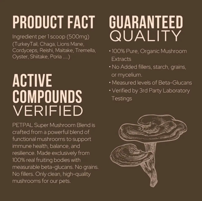Petpal Super Mushroom Dog Treat Supplement