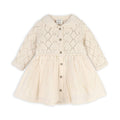 Phoebe Pointelle Knit Sweater Baby Dress (Organic Cotton)