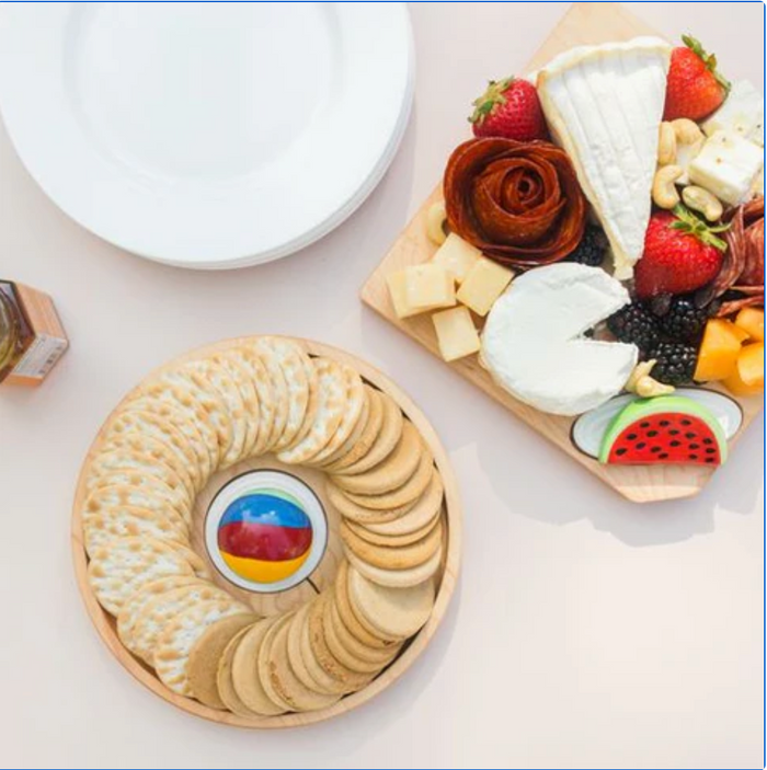 Round Maple Cracker Board