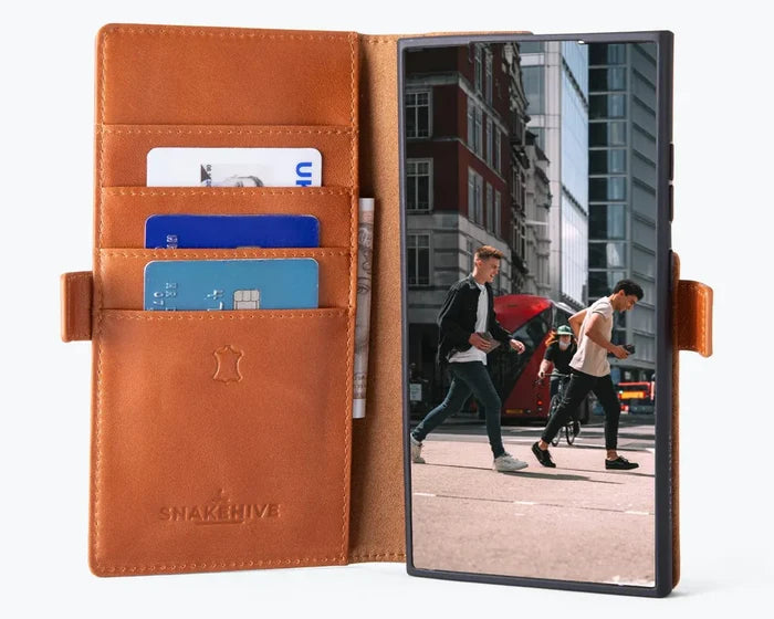 Snakehive Metro Wallet Samsung Galaxy S24 Ultra - Metro Leather Wallet Phone Case Metro Leather Wallet Phone Case for Samsung Galaxy S24 Ultra