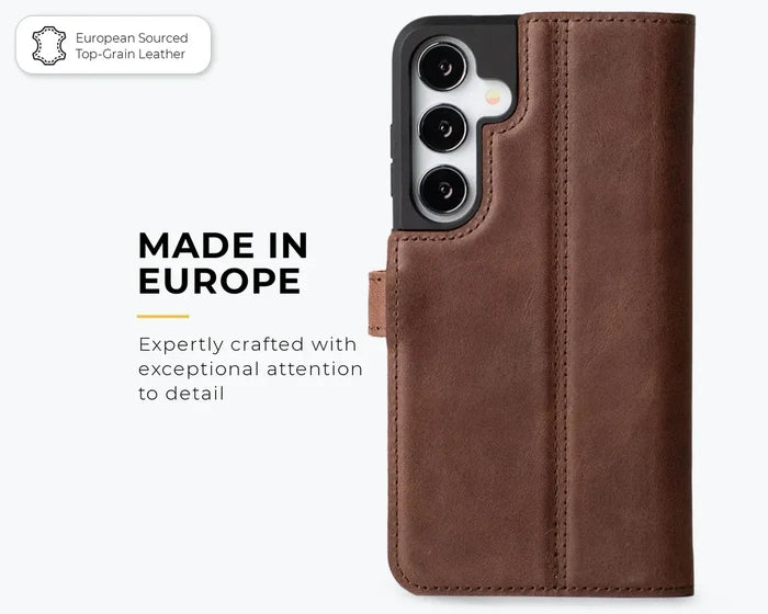 Snakehive Vintage Wallet Samsung Galaxy S25 - Vintage Leather Wallet Phone Case Vintage Leather Wallet Case for Samsung Galaxy S25