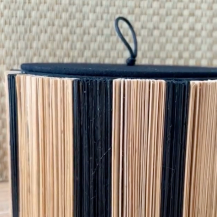 Segment Bamboo Lidded Basket | Large