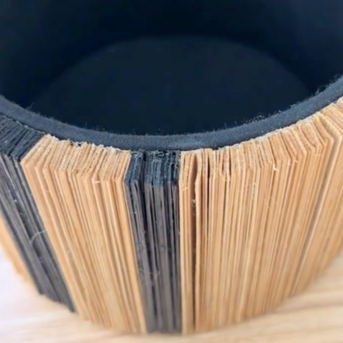 Segment Bamboo Lidded Basket | Large