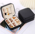 Square Jewelry Box, Travel Jewelry Box-Black