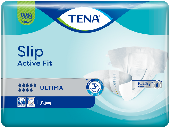 TENA Slip Active Fit Ultima (PE Backed) - Medium - Pack of 21